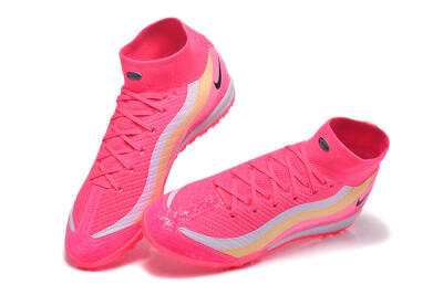 Nike Air Zoom Mercurial Superfly 10 Elite TF Artificial Turf Soccer Shoes - Pink/Electric Pink/Lemon Yellow