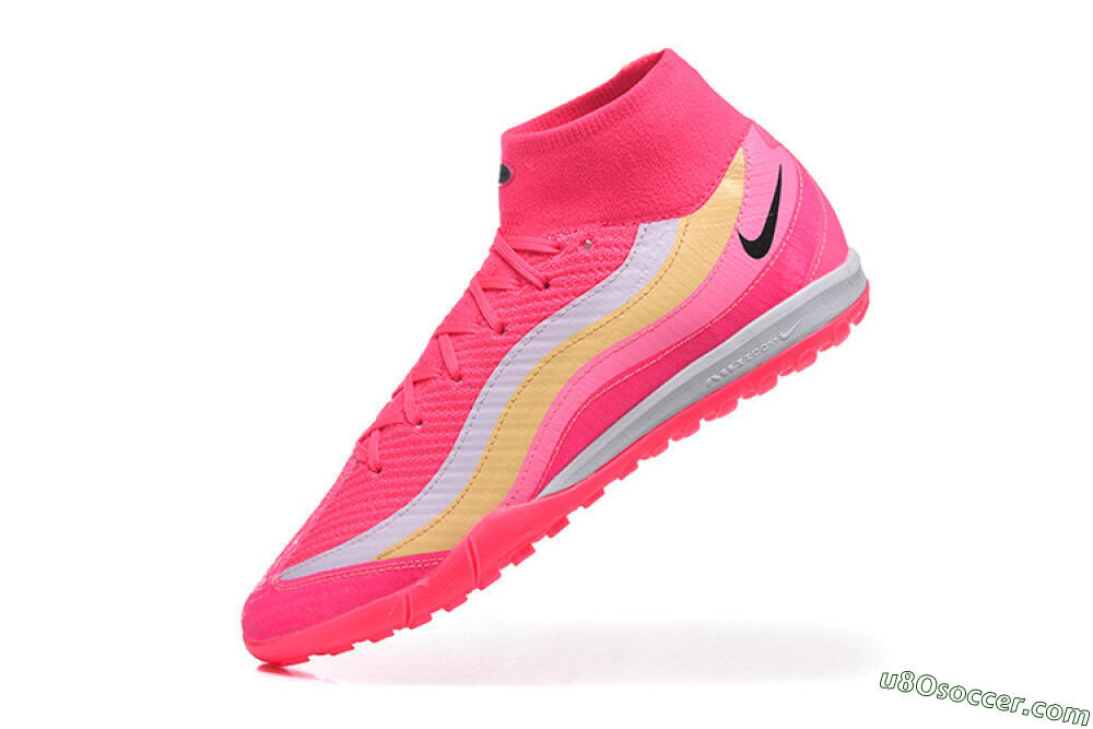 Nike Air Zoom Mercurial Superfly 10 Elite TF Artificial Turf Soccer Shoes - Pink/Electric Pink/Lemon Yellow 8