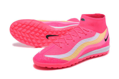 Nike Air Zoom Mercurial Superfly 10 Elite TF Artificial Turf Soccer Shoes - Pink/Electric Pink/Lemon Yellow