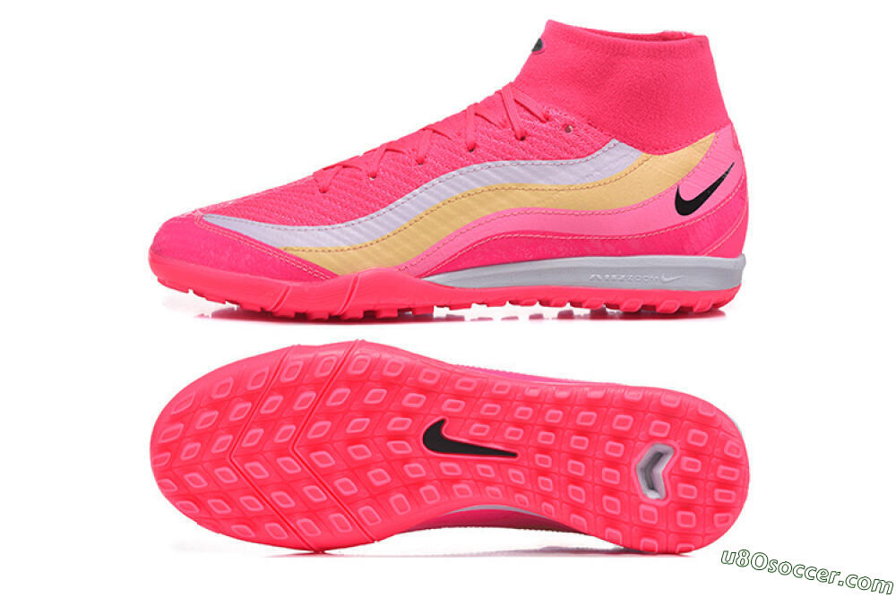 Nike Air Zoom Mercurial Superfly 10 Elite TF Artificial Turf Soccer Shoes - Pink/Electric Pink/Lemon Yellow 0