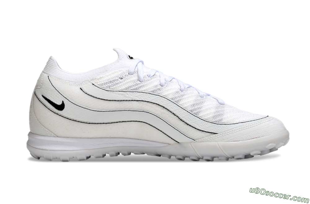 Nike Air Zoom Mercurial Vapor 16 Elite TF Artificial Turf Soccer Shoes - White/Clean White/Black Accents 5