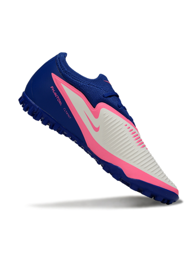Nike Phantom 6 Low Elite TF Artificial Turf Soccer Shoes - Blue/Vibrant Pink/Light Grey