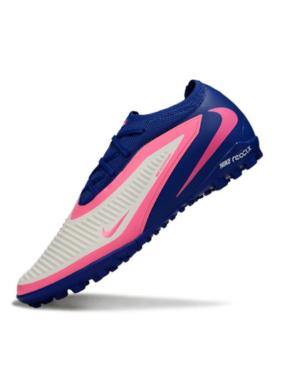 Nike Phantom 6 Low Elite TF Artificial Turf Soccer Shoes - Blue/Vibrant Pink/Light Grey