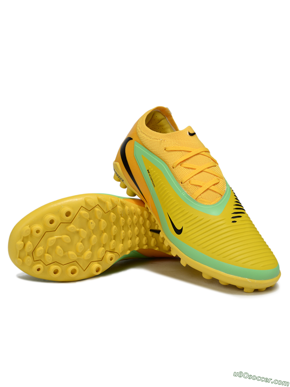 Nike Phantom 6 Low Elite TF Artificial Turf Soccer Shoes - Yellow/Vibrant Citrus/Soft Mint 3