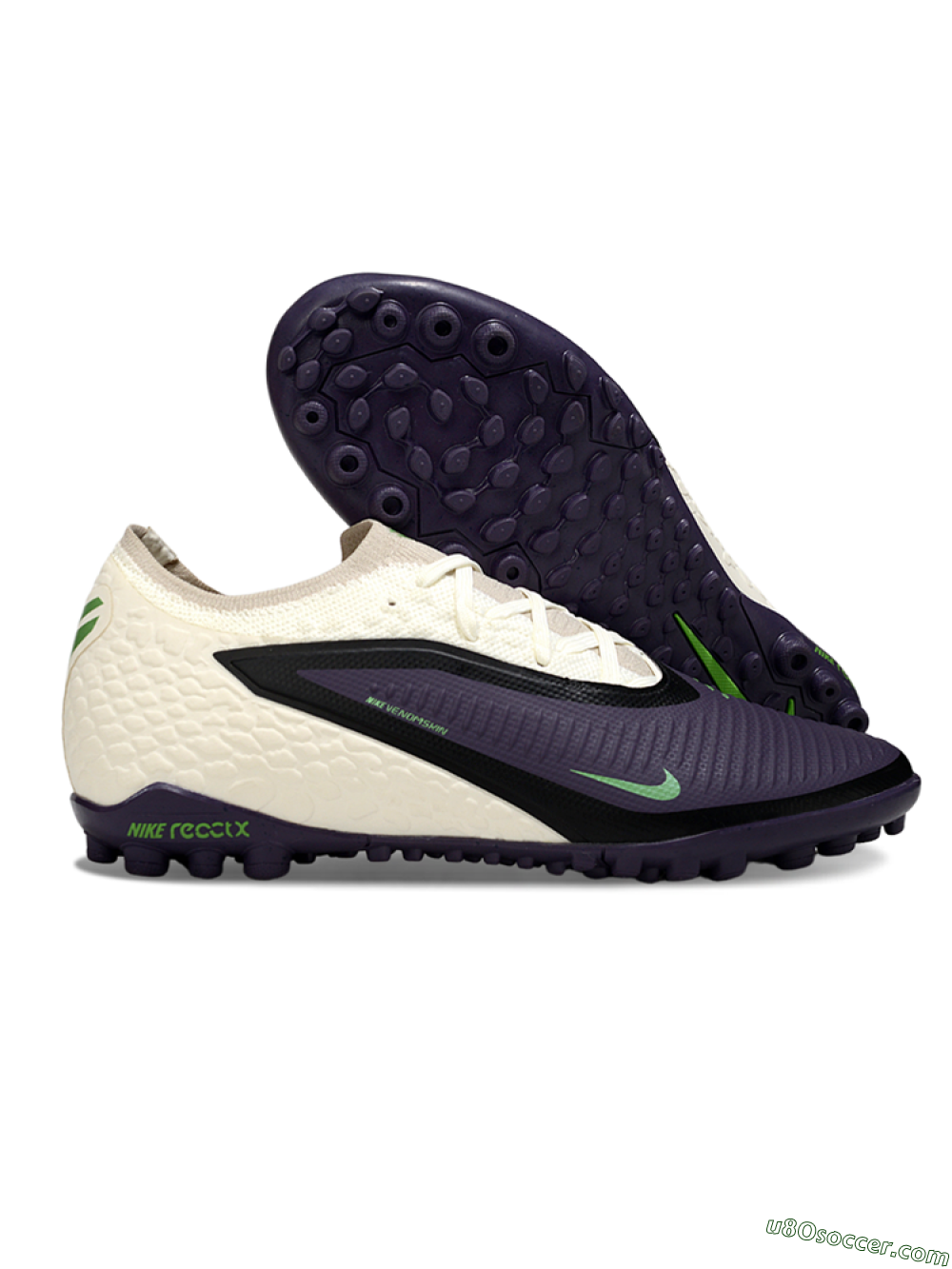 Nike Phantom 6 Low Elite TF Artificial Turf Soccer Shoes - Purple/Electric Green/Neutral White 1