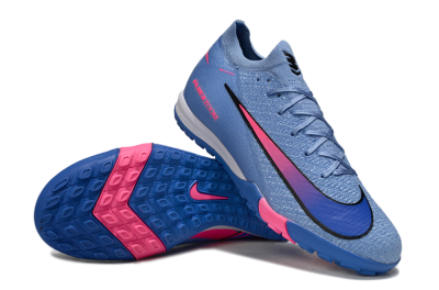 Nike Air Zoom Mercurial Vapor 16 Elite TF Artificial Turf Soccer Shoes - Blue/Electric Blue/Neon Pink