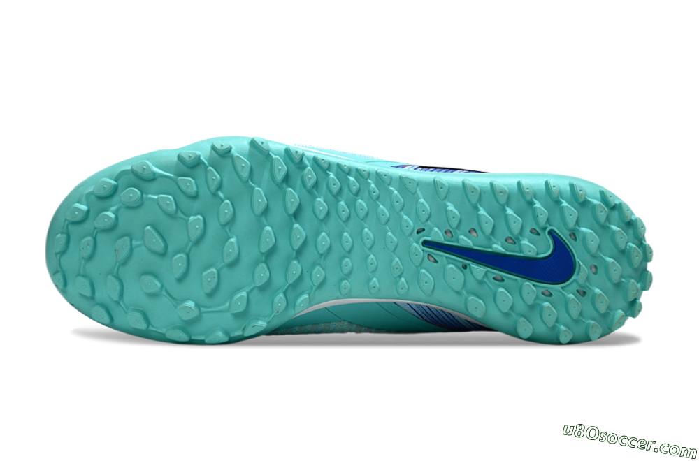 Nike Phantom 6 Low Elite TF Artificial Turf Soccer Shoes - Aqua/Bright Aqua/Coral Pink 6