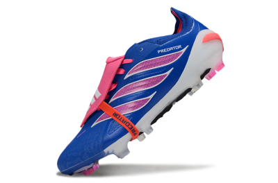Adidas Predator 26 Elite Fold-Over Tongue FG Firm Ground Soccer Cleats - Blue/Electric Pink/Cerulean