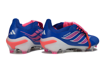 Adidas Predator 26 Elite Fold-Over Tongue FG Firm Ground Soccer Cleats - Blue/Electric Pink/Cerulean
