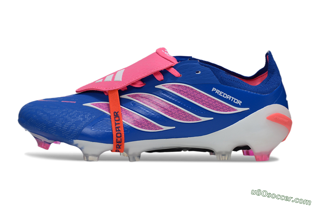 Adidas Predator 26 Elite Fold-Over Tongue FG Firm Ground Soccer Cleats - Blue/Electric Pink/Cerulean 2