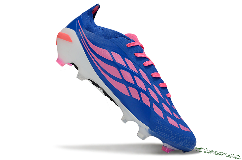 Adidas Predator 26 Elite FG Firm Ground Soccer Cleats - Blue/Electric Blue/Fuchsia Pink 4