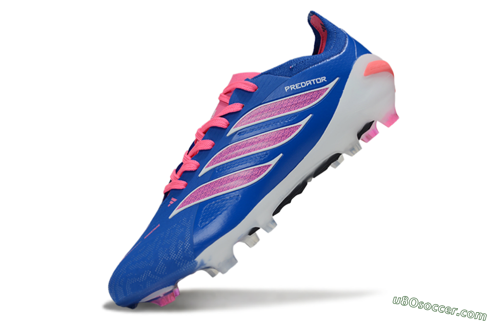 Adidas Predator 26 Elite FG Firm Ground Soccer Cleats - Blue/Electric Blue/Fuchsia Pink 5