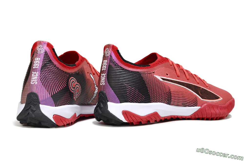 Puma Ultra Ultimate TF Artificial Turf Soccer Shoes - Red/Vibrant Red/Crimson Black 6