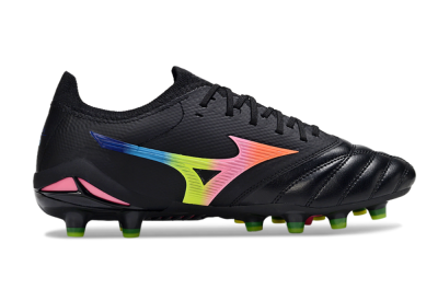 Mizuno Morelia Neo 4 FG Firm Ground Soccer Cleats - Black/Neon Green/Hot Pink