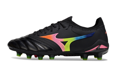 Mizuno Morelia Neo 4 FG Firm Ground Soccer Cleats - Black/Neon Green/Hot Pink