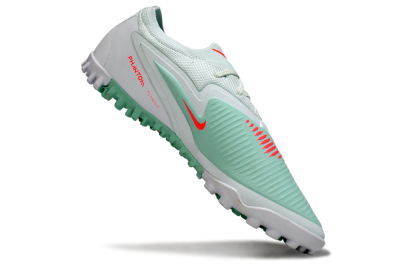 Nike Phantom 6 Low Elite TF Artificial Turf Soccer Shoes - LightGreen/CoralOrange/White