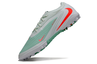 Nike Phantom 6 Low Elite TF Artificial Turf Soccer Shoes - LightGreen/CoralOrange/White