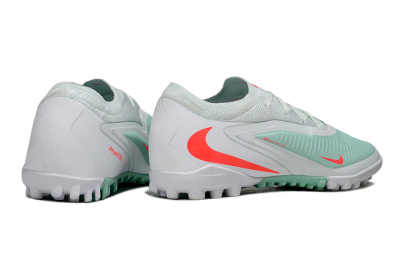 Nike Phantom 6 Low Elite TF Artificial Turf Soccer Shoes - LightGreen/CoralOrange/White