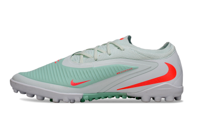 Nike Phantom 6 Low Elite TF Artificial Turf Soccer Shoes - LightGreen/CoralOrange/White