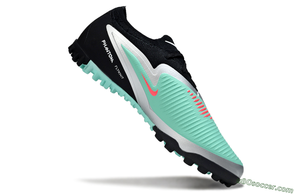 Nike Phantom 6 Low Elite TF Artificial Turf Soccer Shoes - Teal/Black/Rose 4