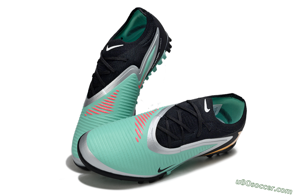 Nike Phantom 6 Low Elite TF Artificial Turf Soccer Shoes - Teal/Black/Rose 3
