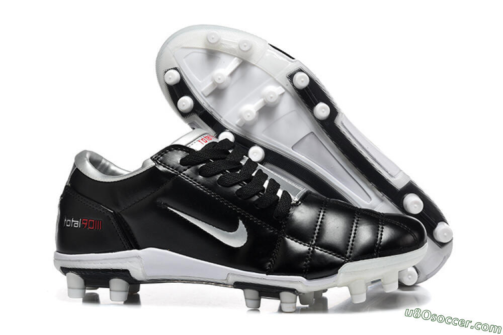 Nike Total 90 III FG Firm Ground Soccer Cleats - Black/Silver/White 1