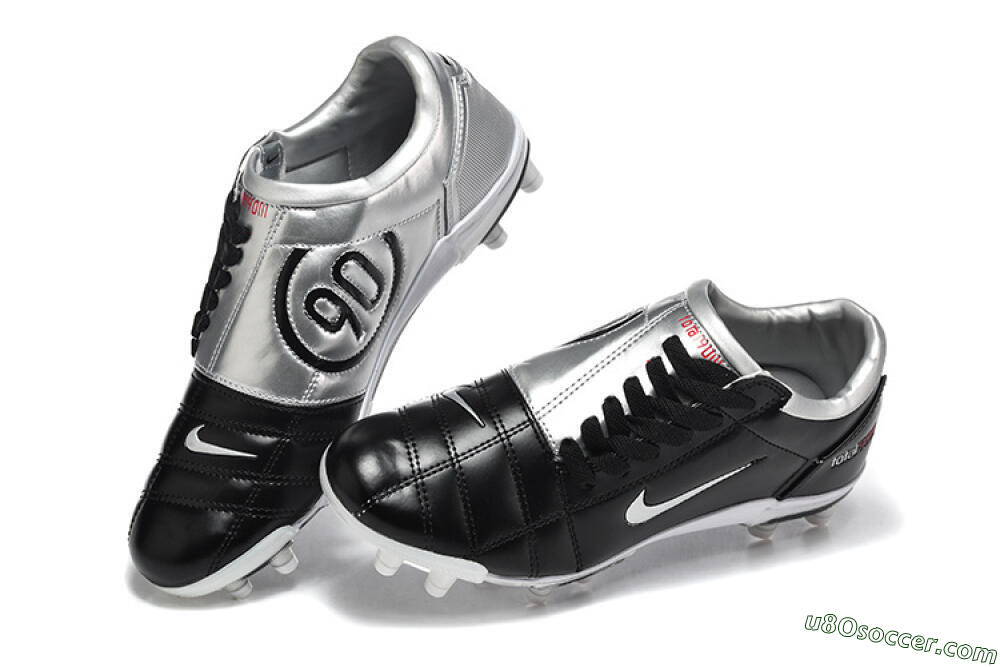 Nike Total 90 III FG Firm Ground Soccer Cleats - Black/Silver/White 5