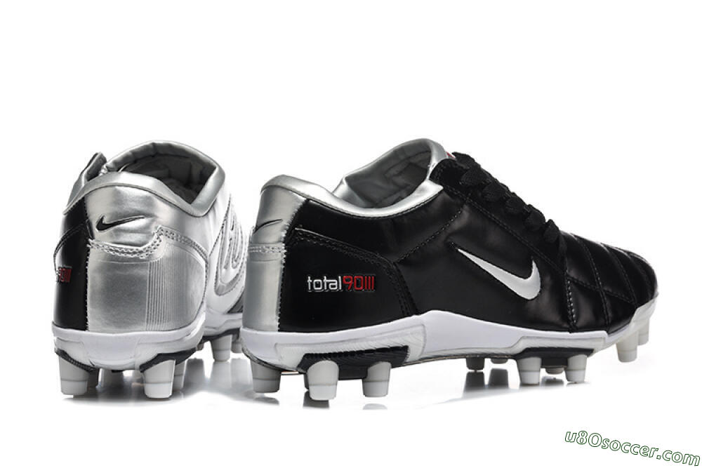 Nike Total 90 III FG Firm Ground Soccer Cleats - Black/Silver/White 8