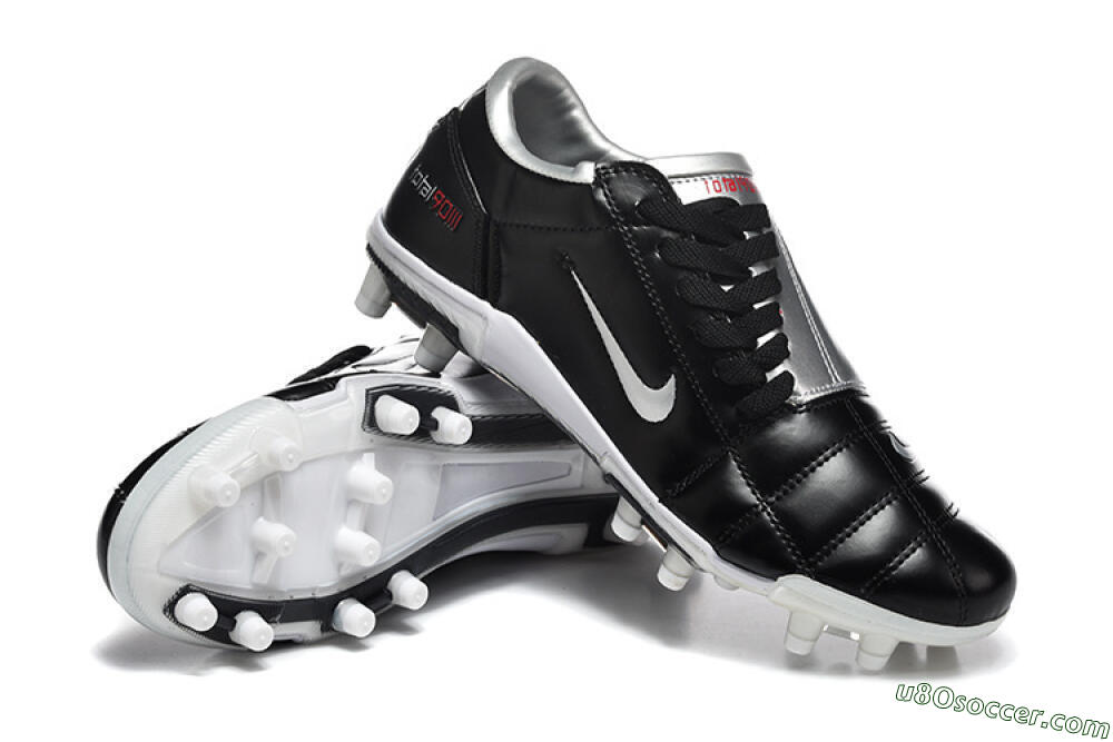 Nike Total 90 III FG Firm Ground Soccer Cleats - Black/Silver/White 3