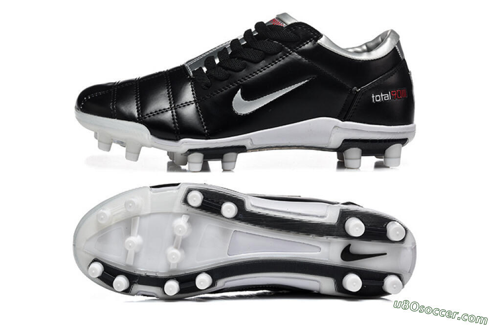 Nike Total 90 III FG Firm Ground Soccer Cleats - Black/Silver/White 0