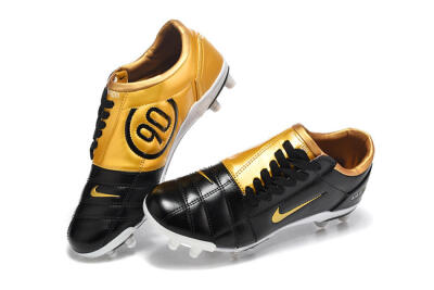 Nike Total 90 III FG Firm Ground Soccer Cleats - Black/Gold Metallic/White