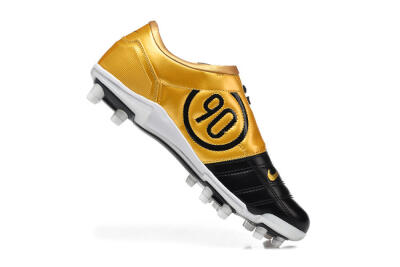 Nike Total 90 III FG Firm Ground Soccer Cleats - Black/Gold Metallic/White