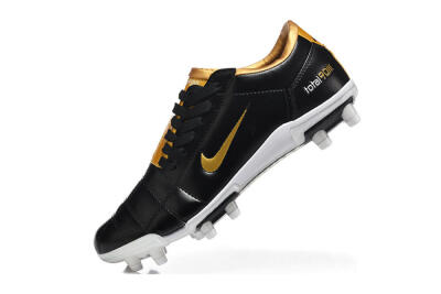 Nike Total 90 III FG Firm Ground Soccer Cleats - Black/Gold Metallic/White