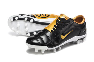 Nike Total 90 III FG Firm Ground Soccer Cleats - Black/Gold Metallic/White