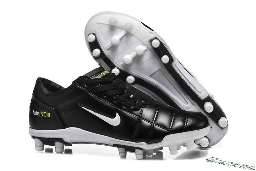 Nike Total 90 III FG Firm Ground Soccer Cleats - Black/Electric Yellow/White 1