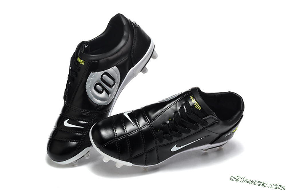 Nike Total 90 III FG Firm Ground Soccer Cleats - Black/Electric Yellow/White 6