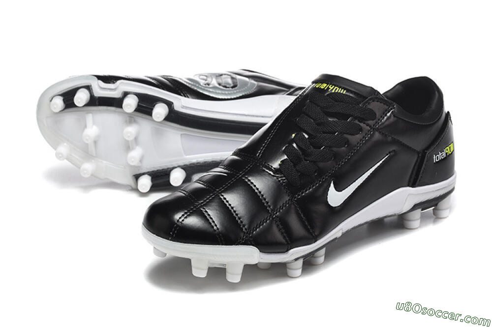 Nike Total 90 III FG Firm Ground Soccer Cleats - Black/Electric Yellow/White 3