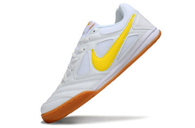 Supreme x Nike SB Gato IC Indoor & Futsal Soccer Shoes - White/Solar Yellow/Copper Brown