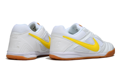 Supreme x Nike SB Gato IC Indoor & Futsal Soccer Shoes - White/Solar Yellow/Copper Brown