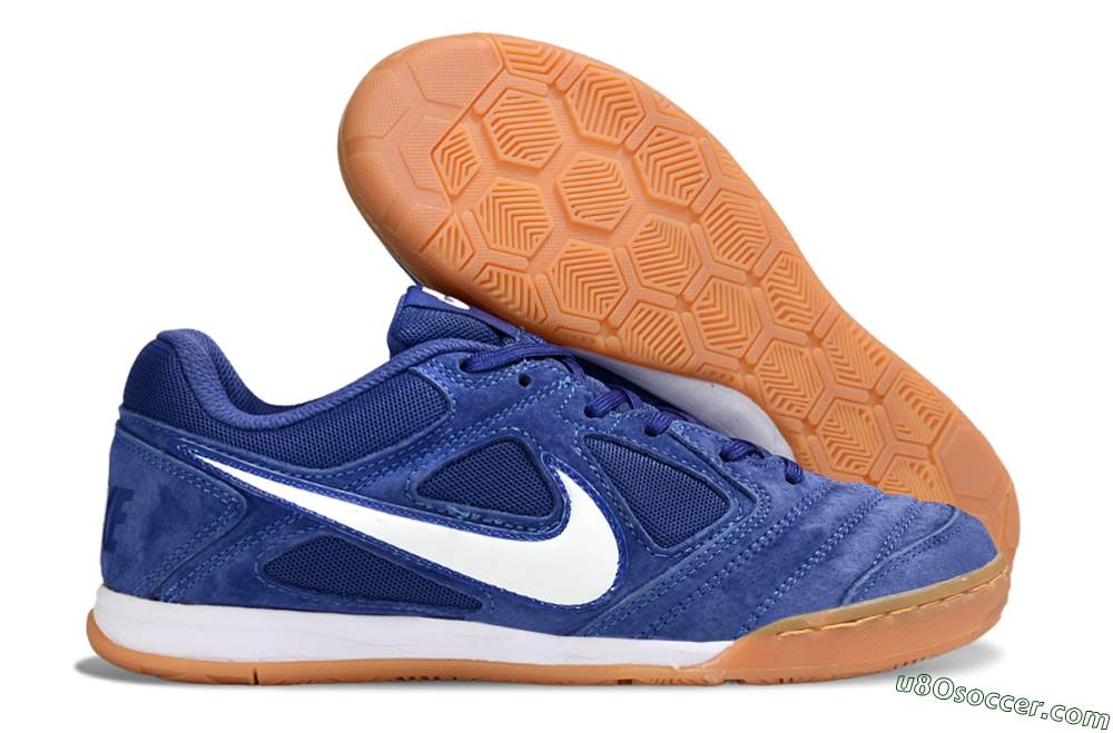 Supreme x Nike SB Gato IC Indoor & Futsal Soccer Shoes - Blue/Royal Blue/Orange Peel 1