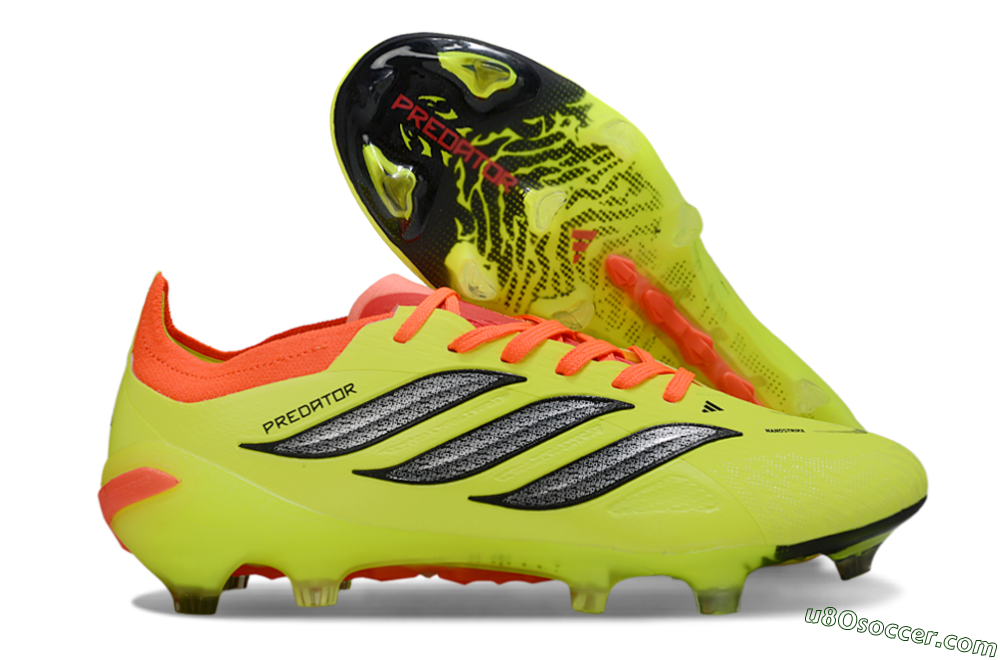 Adidas Predator 26 Elite FG Firm Ground Soccer Cleats - Yellow/Fluorescent Yellow/Neon Orange 1