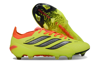 Adidas Predator 26 Elite FG Firm Ground Soccer Cleats - Yellow/Fluorescent Yellow/Neon Orange