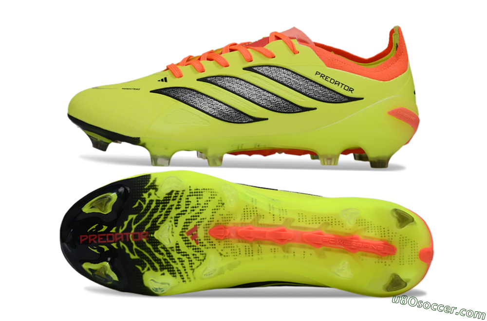 Adidas Predator 26 Elite FG Firm Ground Soccer Cleats - Yellow/Fluorescent Yellow/Neon Orange 0