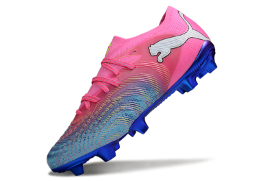 Puma Future 8 Ultimate FG Firm Ground Soccer Cleats - Pink/Electric Blue/Teal