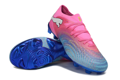 Puma Future 8 Ultimate FG Firm Ground Soccer Cleats - Pink/Electric Blue/Teal