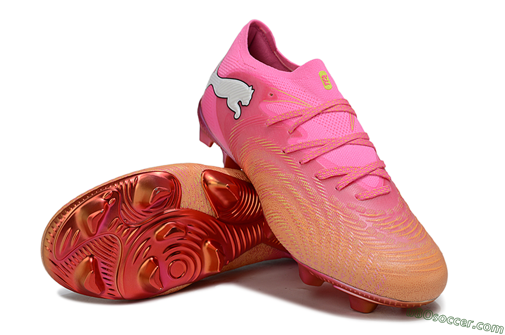 Puma Future 8 Ultimate FG Firm Ground Soccer Cleats - Pink/Vivid Pink/Metallic Red 3