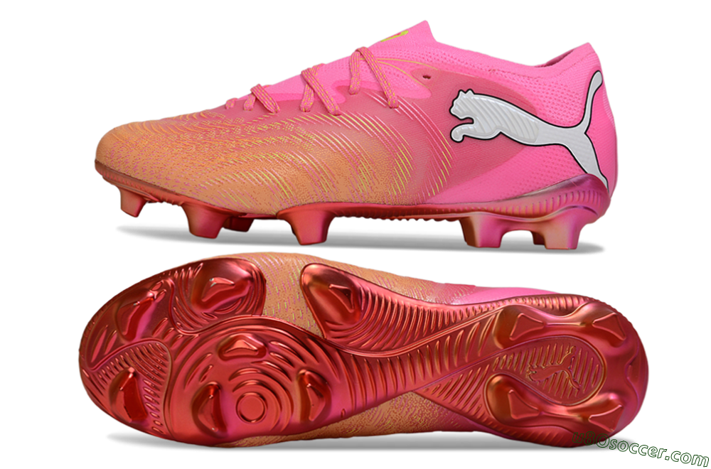 Puma Future 8 Ultimate FG Firm Ground Soccer Cleats - Pink/Vivid Pink/Metallic Red 0