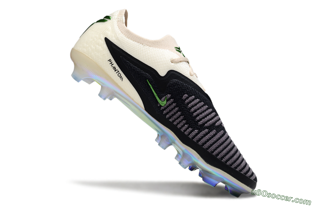 Nike Phantom 6 Low Elite FG Firm Ground Soccer Cleats - Black/Electric Green/Champagne 4