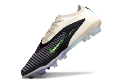 Nike Phantom 6 Low Elite FG Firm Ground Soccer Cleats - Black/Electric Green/Champagne