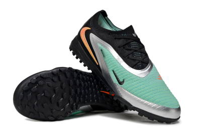 Nike Phantom 6 Low Elite TF Artificial Turf Soccer Shoes - Green/Aqua Mist/Orange Blaze